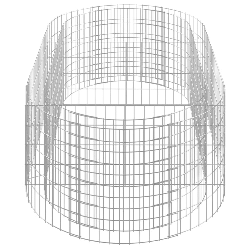 vidaXL Gabion Raised Bed Galvanised Iron 200x100x50 cm