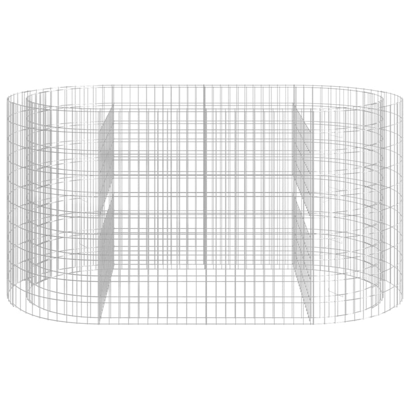 vidaXL Gabion Raised Bed Galvanised Iron 200x100x100 cm