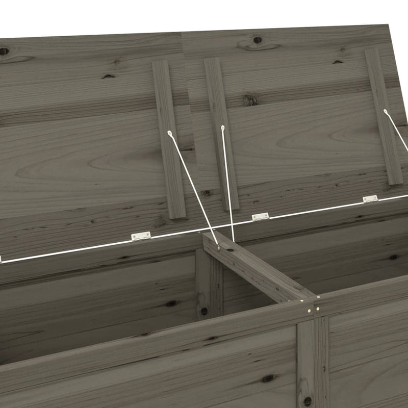 vidaXL Outdoor Cushion Box Anthracite 150x50x56 cm Solid Wood Fir