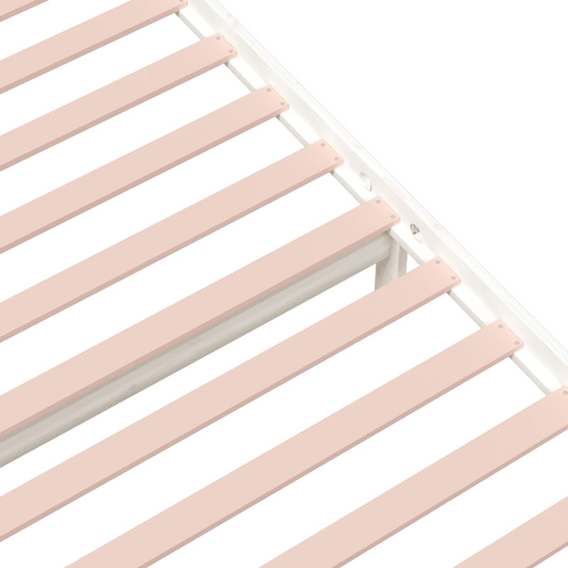 vidaXL Bed Frame without Mattress White Solid Wood 90x190 cm