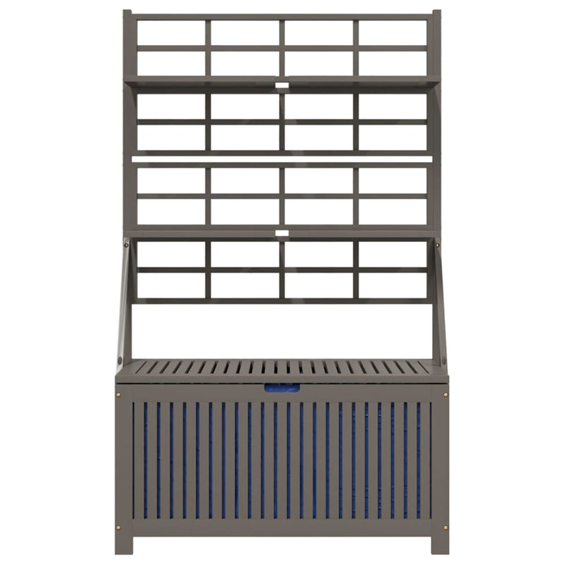 vidaXL Storage Box with Trellis Grey 99x50x160 cm Solid Wood Acacia