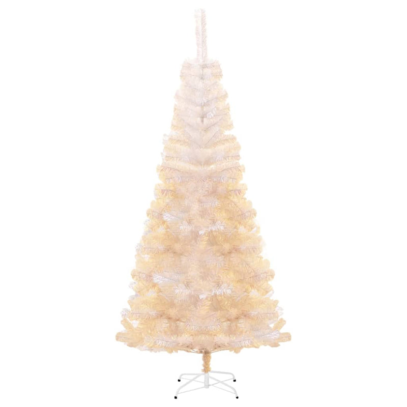 vidaXL Artificial Christmas Tree with Iridescent Tips White 240 cm PVC