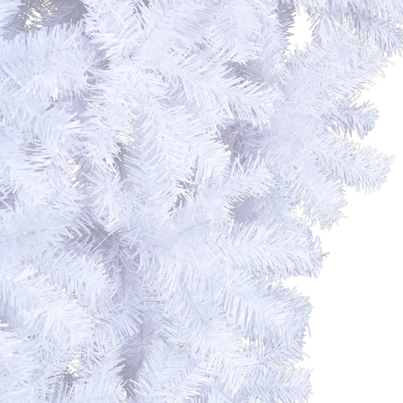 vidaXL Upside-down Artificial Christmas Tree with Stand White 210 cm