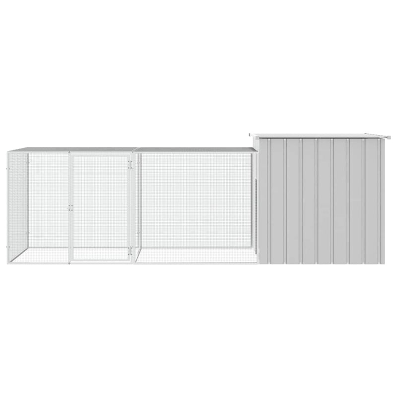 vidaXL Chicken Cage Grey 300x91x100 cm Galvanised Steel