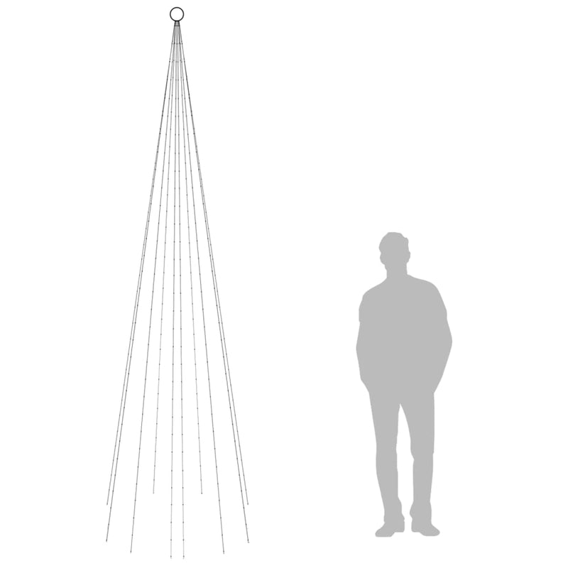 vidaXL Christmas Tree on Flagpole Warm White 310 LEDs 300 cm