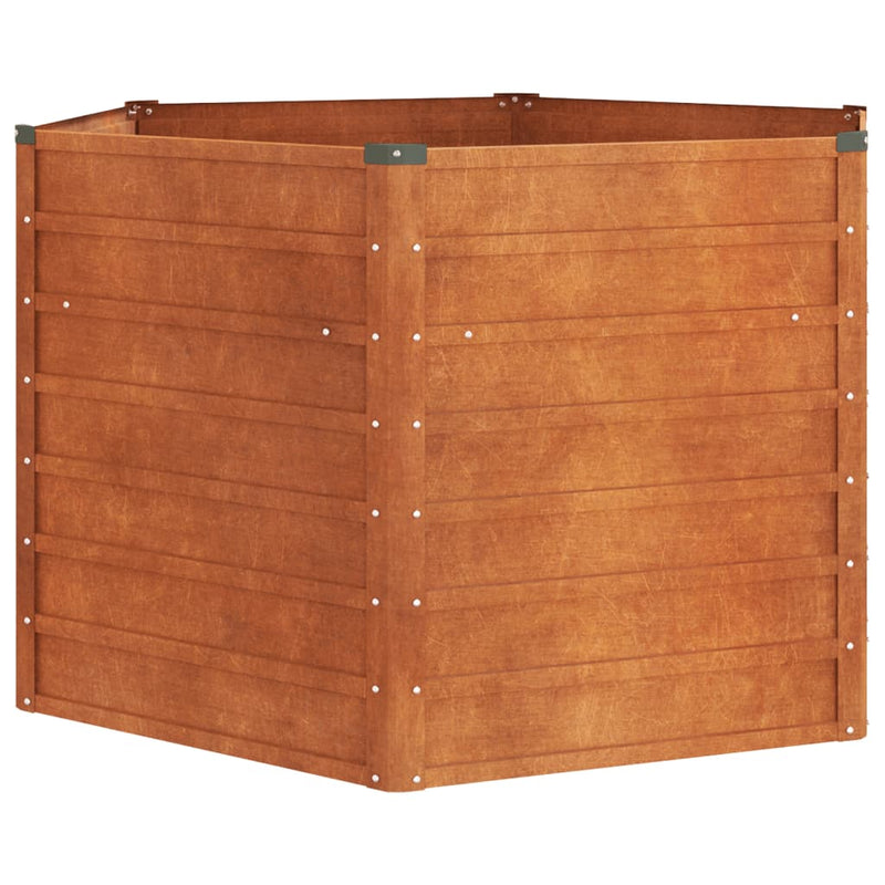 vidaXL Garden Raised Bed Rusty 129x129x77 cm Corten Steel