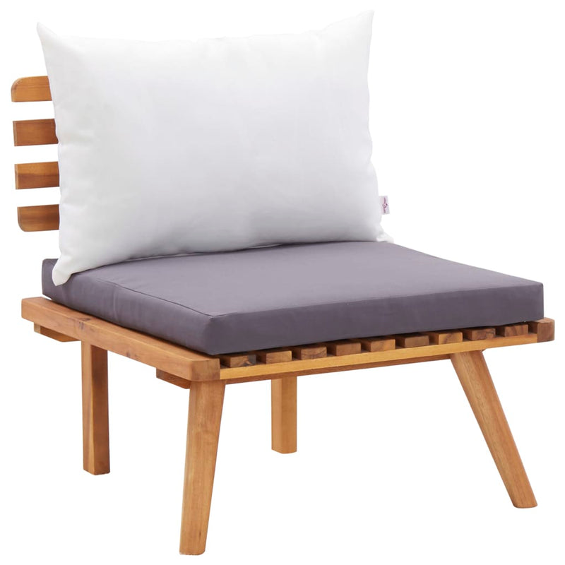 vidaXL 4 Piece Garden Lounge Set with Cushions Solid Wood Acacia