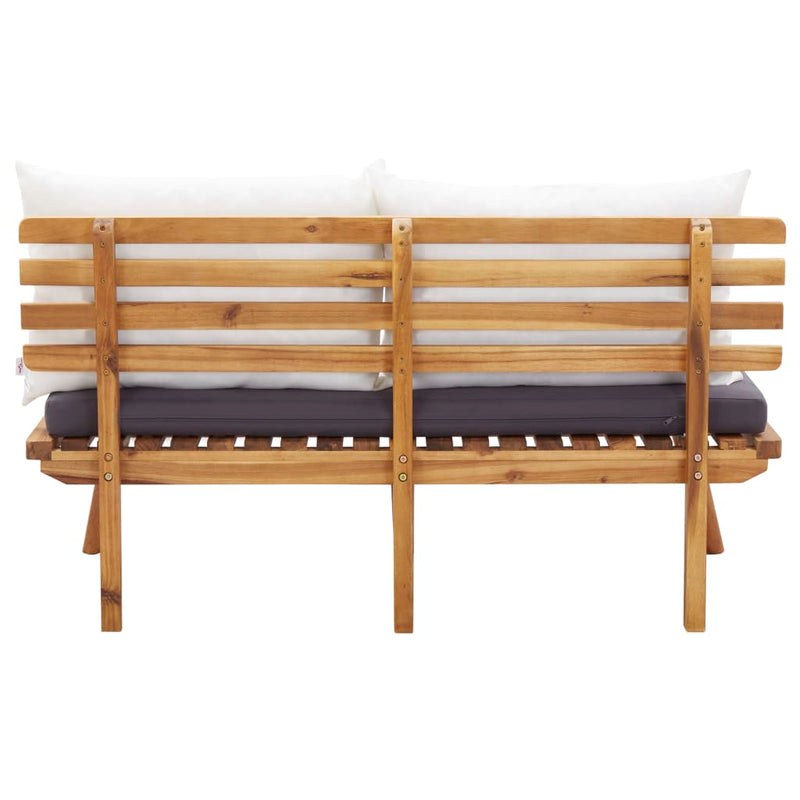 vidaXL 4 Piece Garden Lounge Set with Cushions Solid Wood Acacia