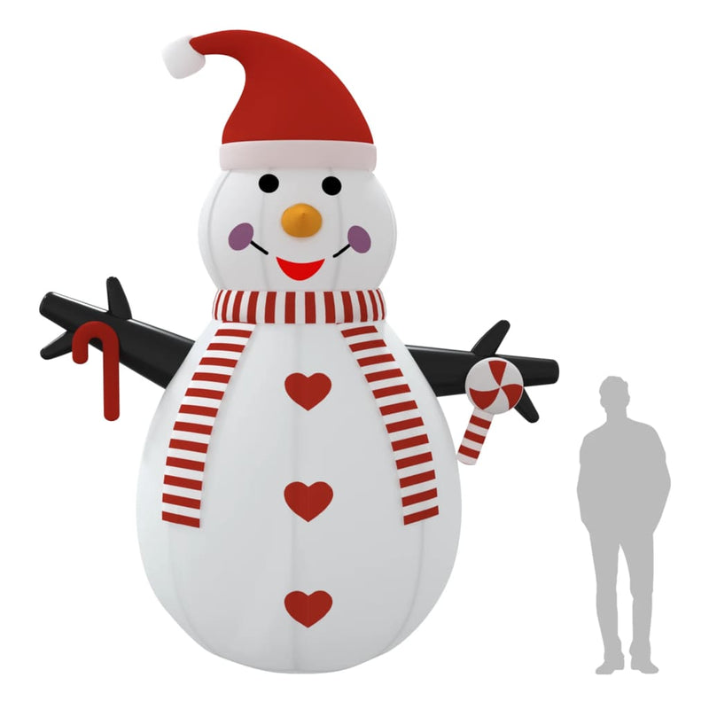 vidaXL Inflatable Snowman with LEDs 460 cm