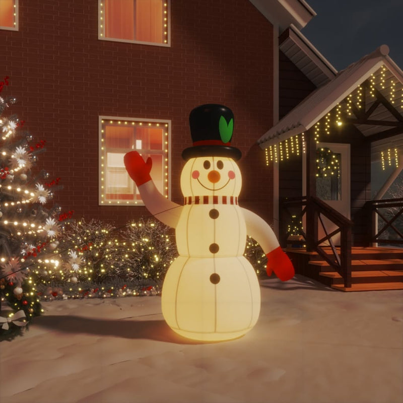 vidaXL Christmas Inflatable Snowman with LEDs 120 cm