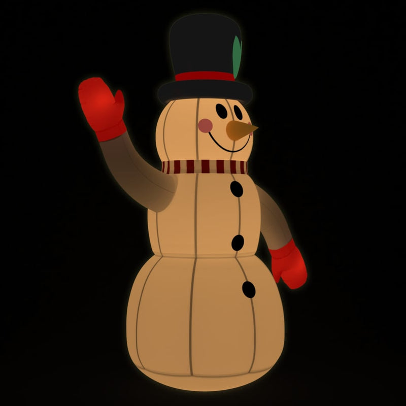 vidaXL Christmas Inflatable Snowman with LEDs 240 cm