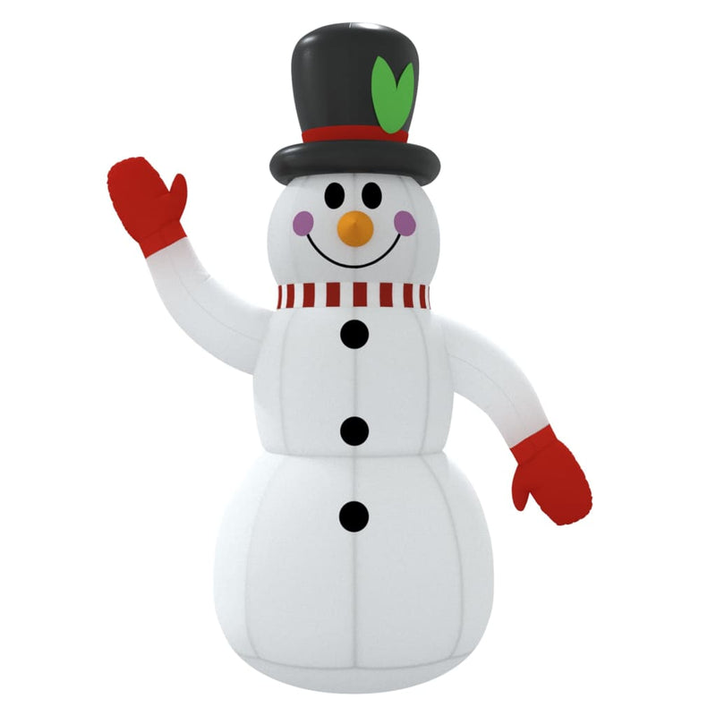 vidaXL Christmas Inflatable Snowman with LEDs 240 cm