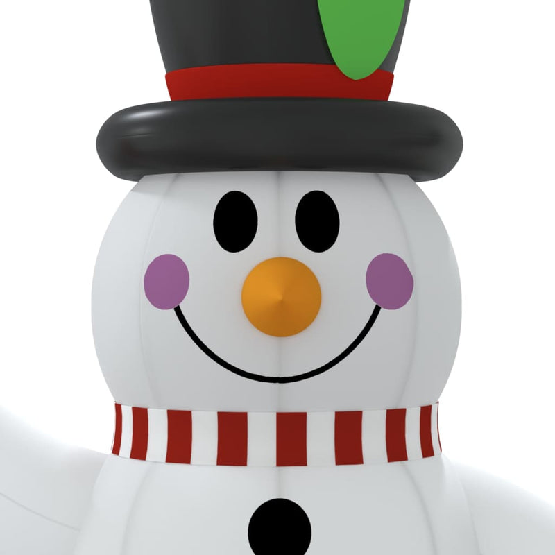 vidaXL Christmas Inflatable Snowman with LEDs 240 cm