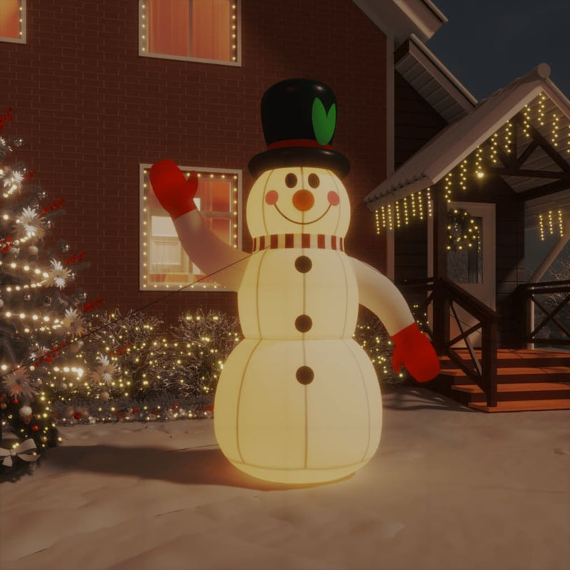 vidaXL Christmas Inflatable Snowman with LEDs 240 cm