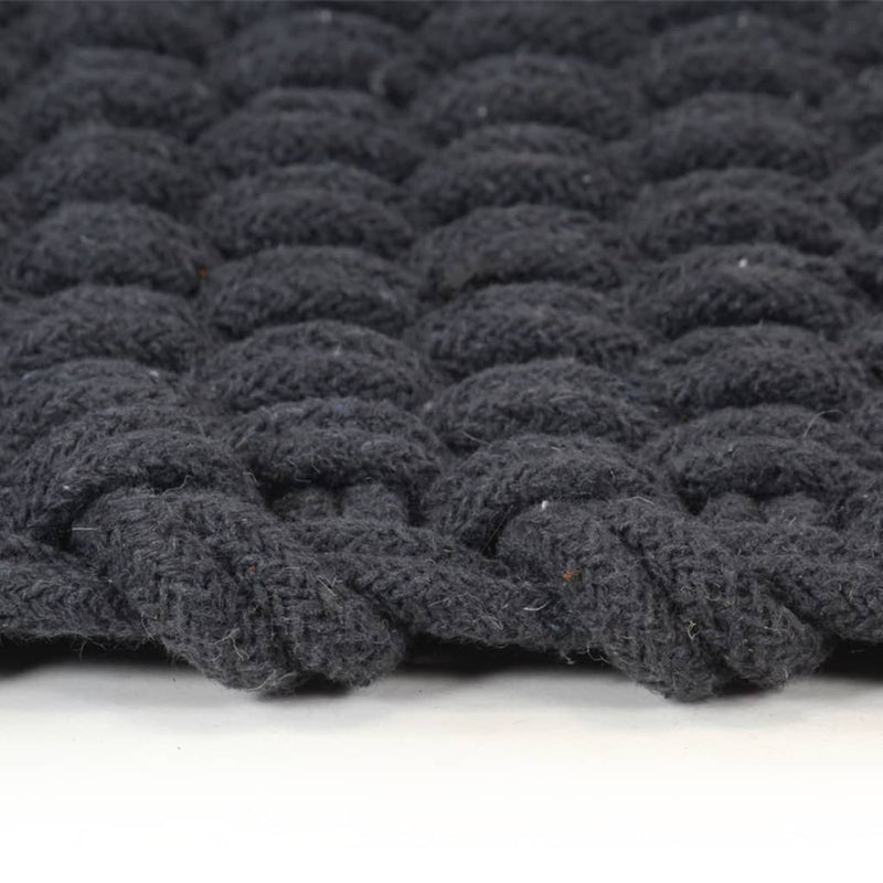 vidaXL Rug Rectangular Anthracite 160x230 cm Cotton