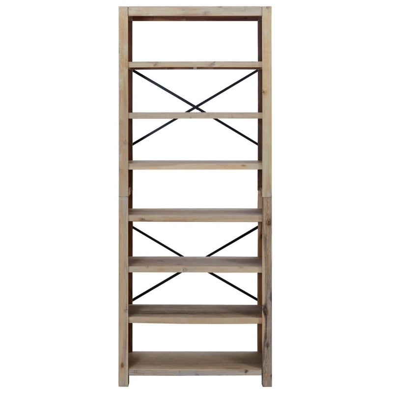 vidaXL 7-Tier Bookcase 80x30x200 cm Solid Wood Acacia