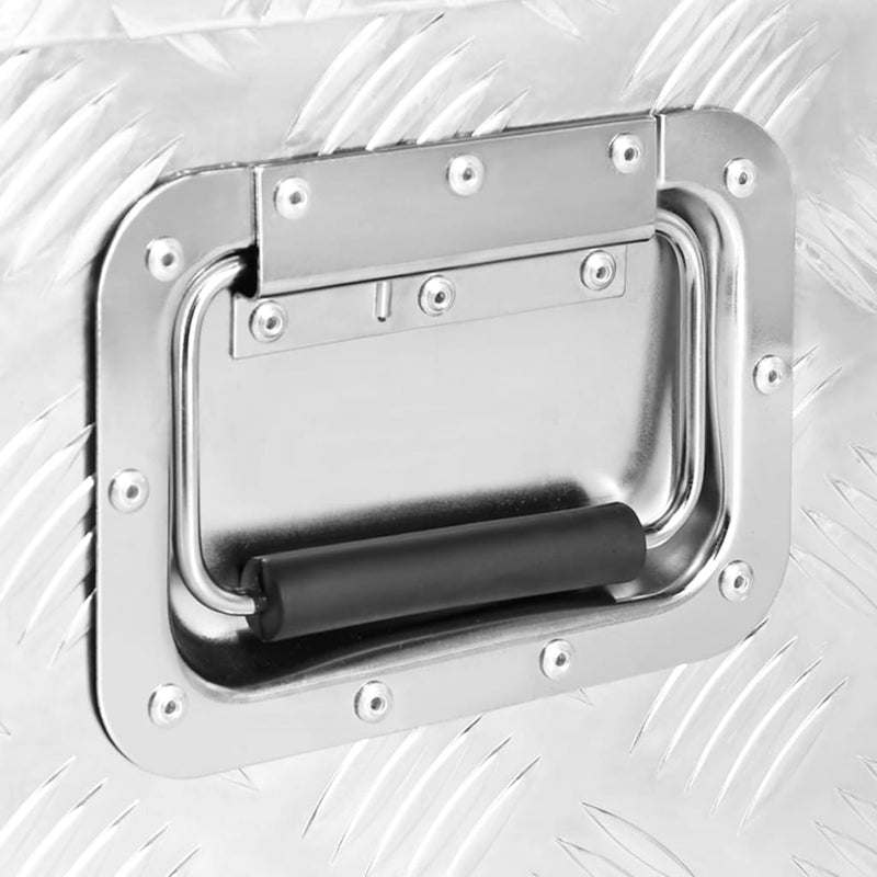 vidaXL Storage Box Silver 100x55x37 cm Aluminium