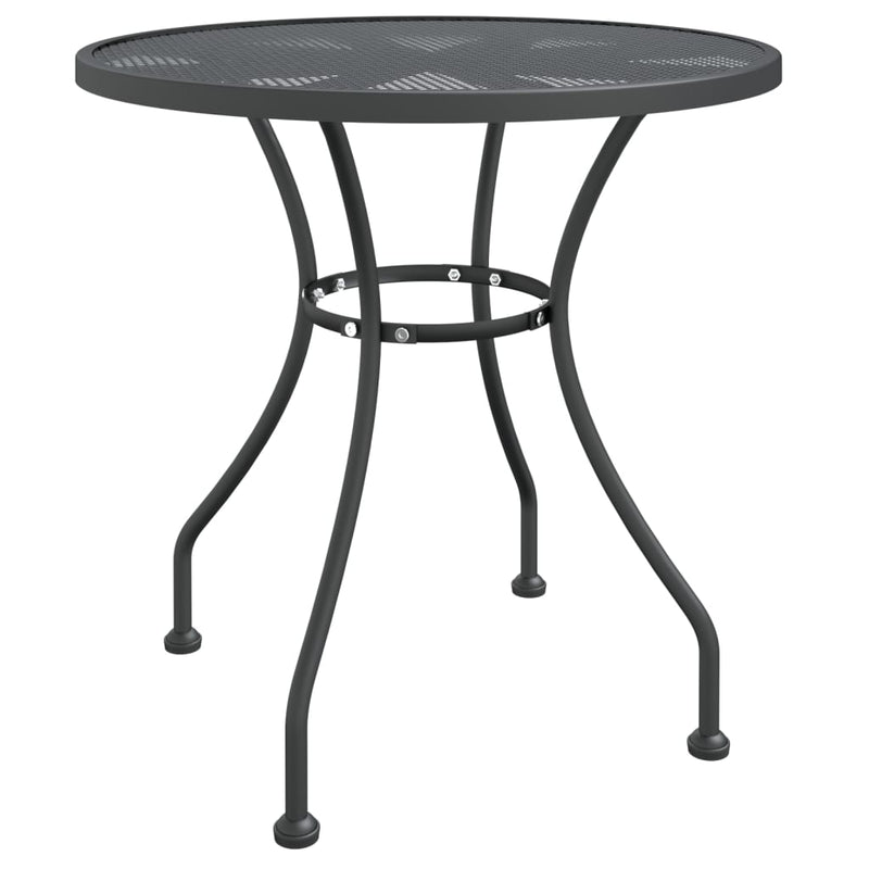 vidaXL 3 Piece Garden Dining Set Expanded Metal Mesh Anthracite