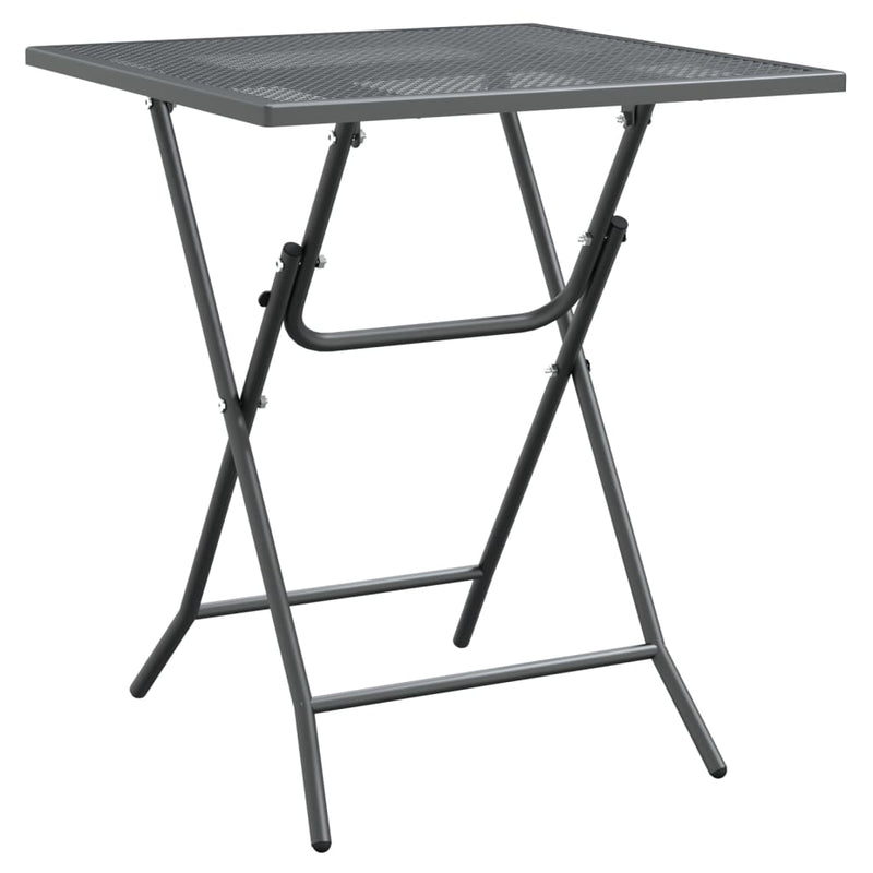 vidaXL 3 Piece Garden Dining Set Expanded Metal Mesh Anthracite