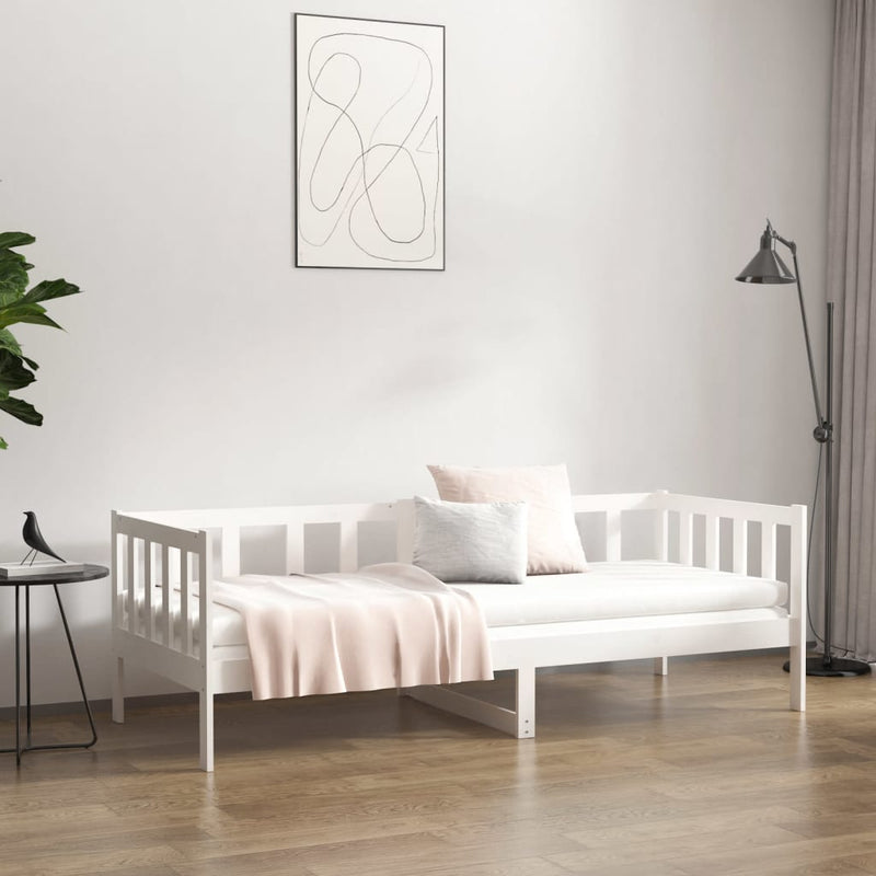 vidaXL Day Bed without Mattress White 90x190 cm Solid Wood Pine
