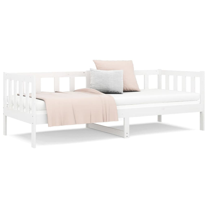 vidaXL Day Bed without Mattress White 90x190 cm Solid Wood Pine