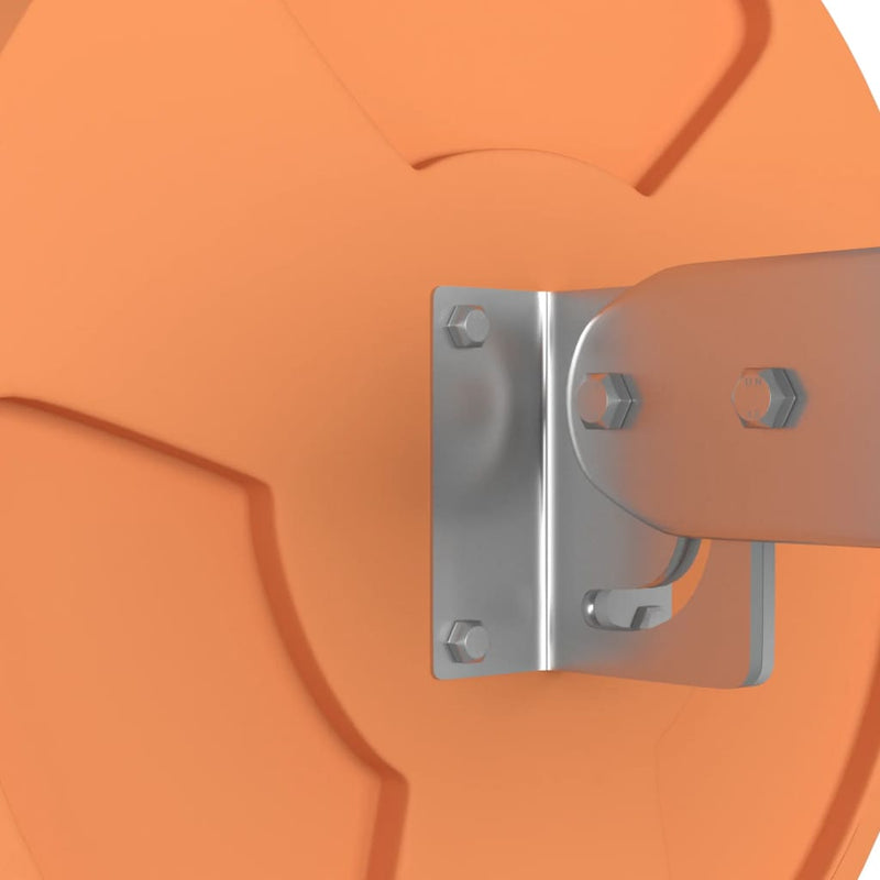 vidaXL Outdoor Convex Traffic Mirror Orange Ø30 cm Polycarbonate