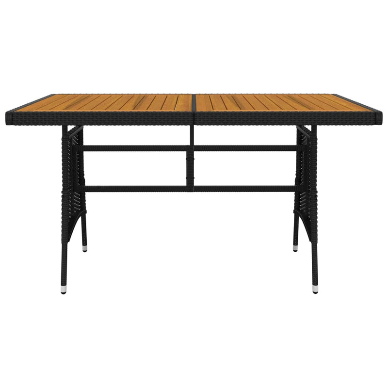 vidaXL 5 Piece Outdoor Dining Set Poly Rattan Black