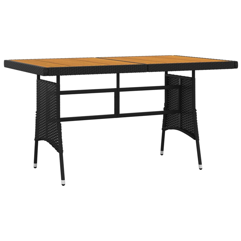 vidaXL 5 Piece Outdoor Dining Set Poly Rattan Black