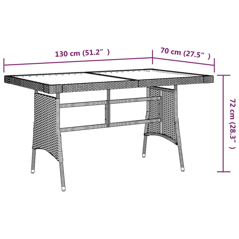 vidaXL 5 Piece Outdoor Dining Set Poly Rattan Black