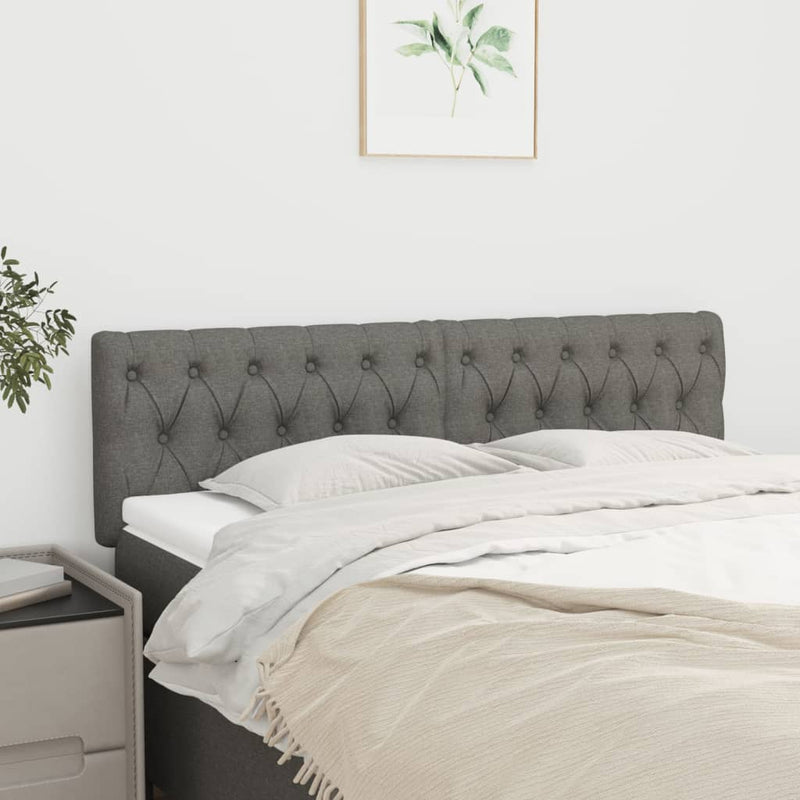 vidaXL Headboards 2 pcs Dark Grey 80 cm Fabric