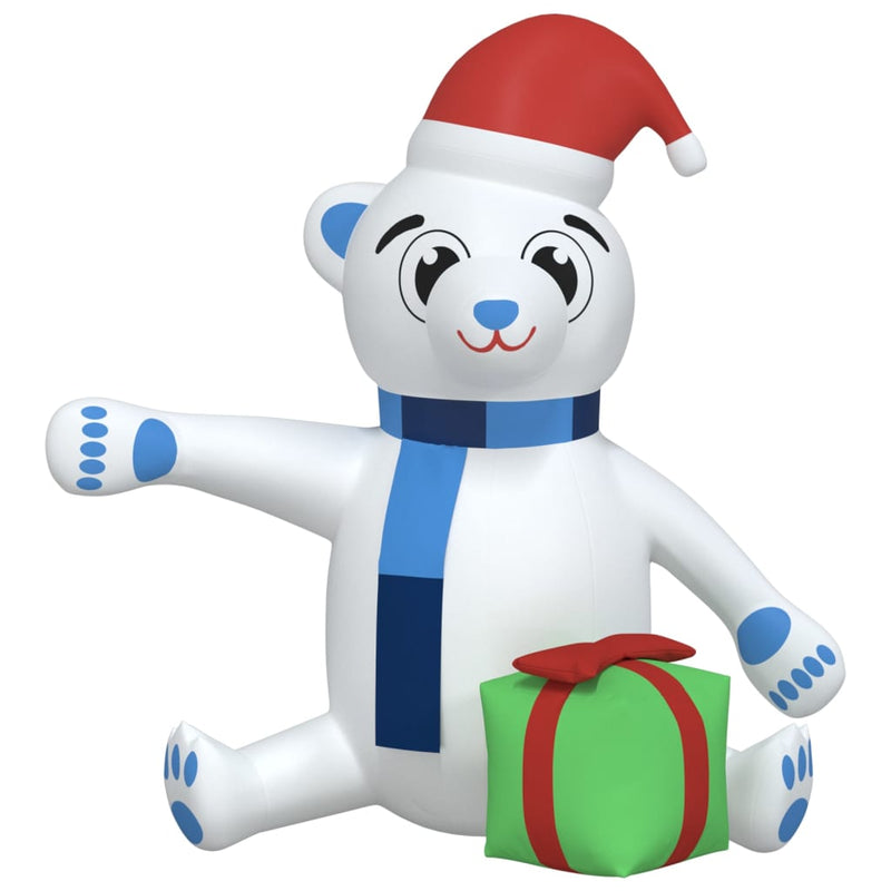 vidaXL Christmas Inflatable Teddy Bear LED 240 cm