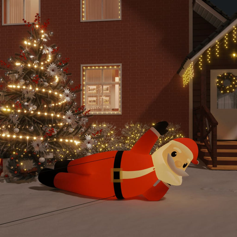 vidaXL Christmas Inflatable Lying Santa LED 160 cm
