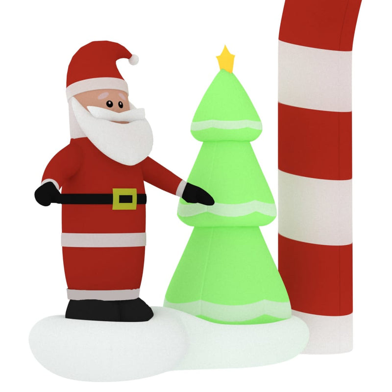 vidaXL Christmas Inflatable Santa & Snowman Arch Gate LED 260 cm