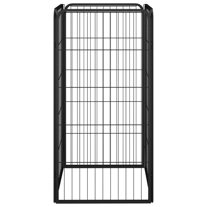 vidaXL Dog Playpen 4 Panels Black 50x100 cm Powder-coated Steel