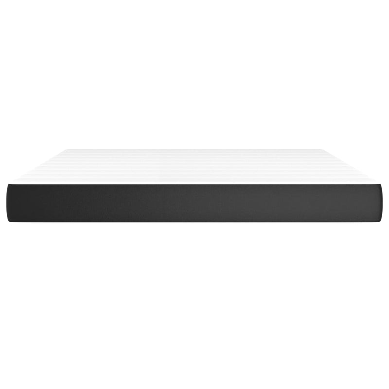vidaXL Pocket Spring Bed Mattress Black 152x203x20 cm Queen Faux Leather