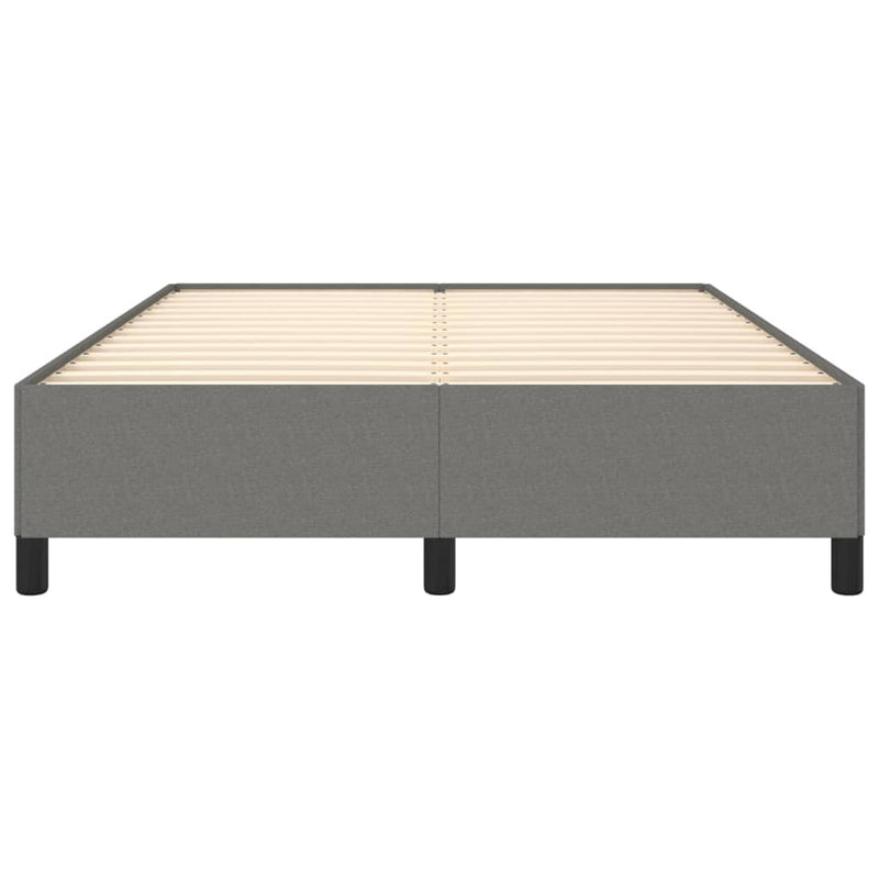 vidaXL Bed Frame without Mattress Dark Grey 152x203 cm Queen Fabric
