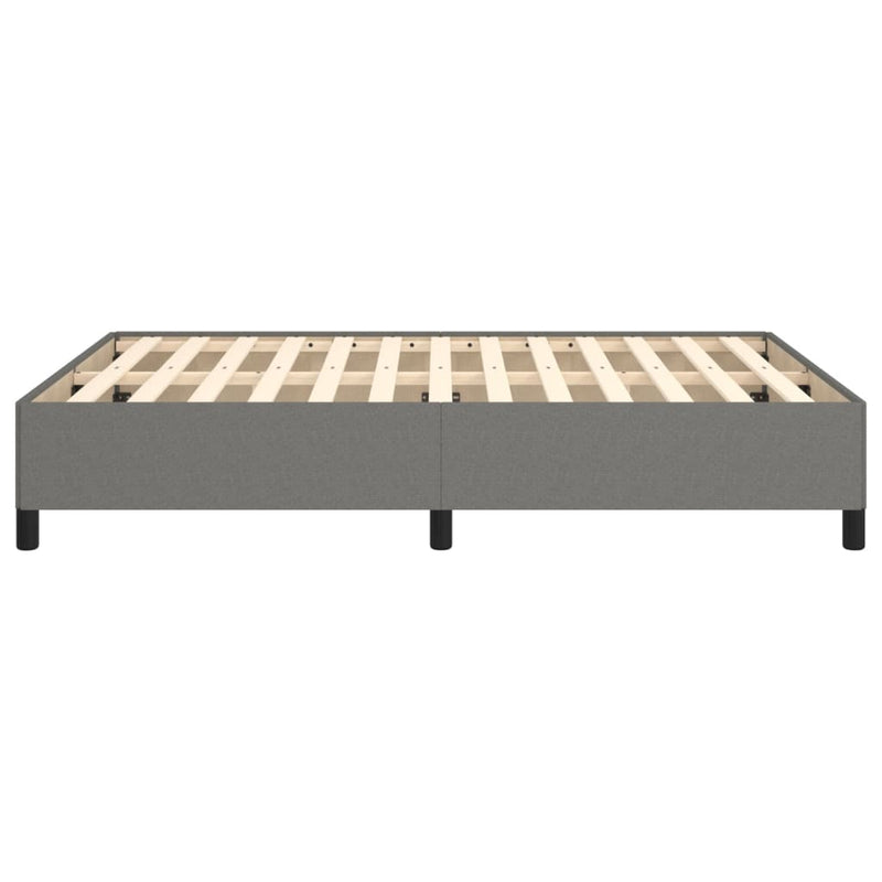 vidaXL Bed Frame without Mattress Dark Grey 152x203 cm Queen Fabric