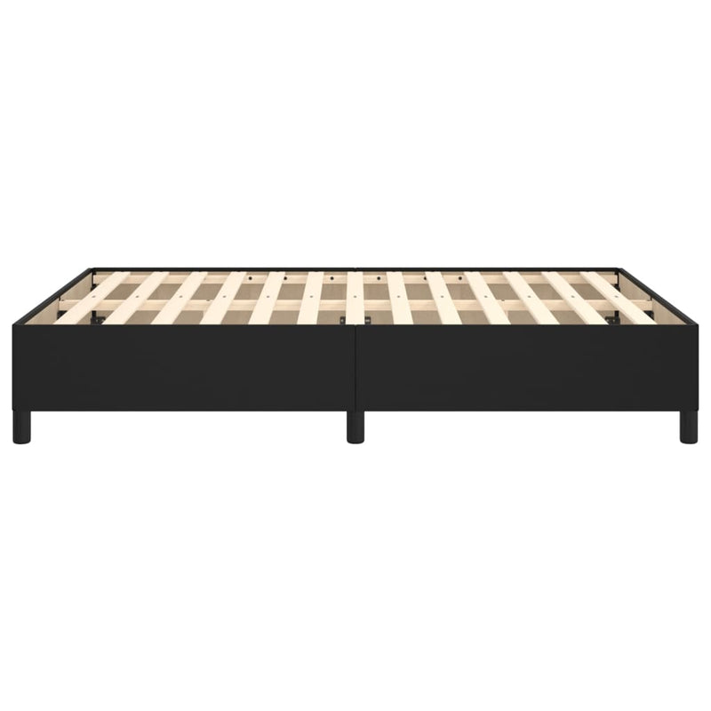 vidaXL Bed Frame without Mattress Black 152x203 cm Queen Faux Leather