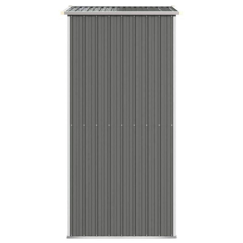 vidaXL Garden Shed Light Grey 192x108x223 cm Galvanised Steel