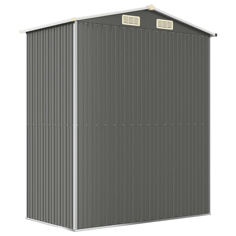 vidaXL Garden Shed Light Grey 192x108x223 cm Galvanised Steel