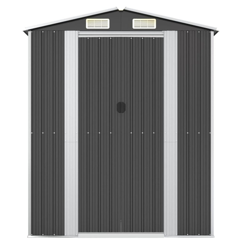 vidaXL Garden Shed Anthracite 192x108x223 cm Galvanised Steel