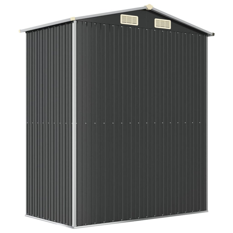 vidaXL Garden Shed Anthracite 192x108x223 cm Galvanised Steel