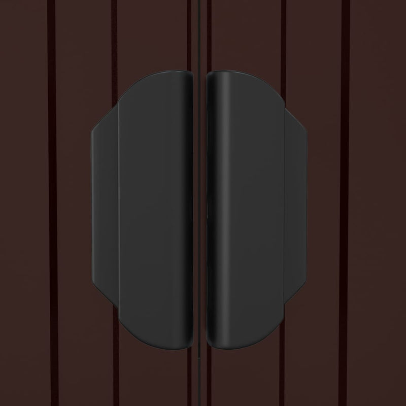 vidaXL Garden Shed Dark Brown 192x108x223 cm Galvanised Steel