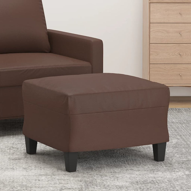 vidaXL Footstool Brown 60x50x41 cm Faux Leather