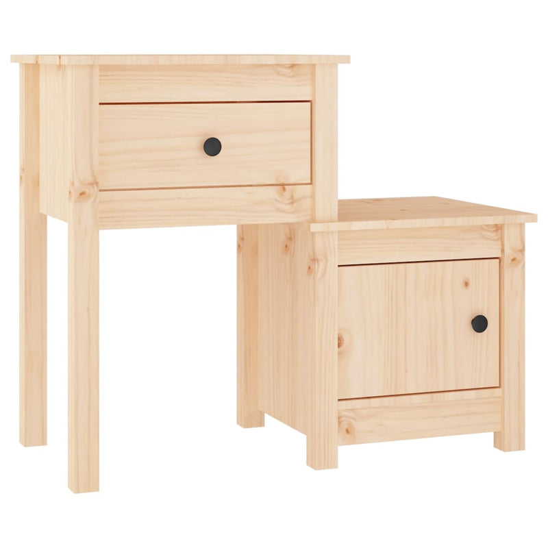 vidaXL Bedside Cabinets 2 pcs 79.5x38x65.5 cm Solid Wood Pine