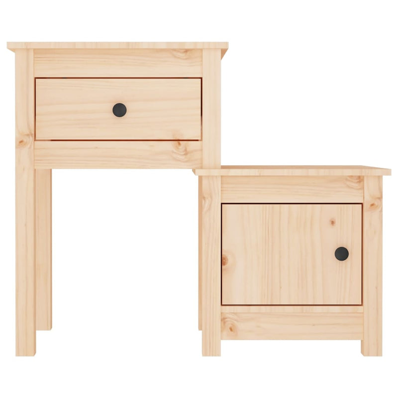 vidaXL Bedside Cabinets 2 pcs 79.5x38x65.5 cm Solid Wood Pine
