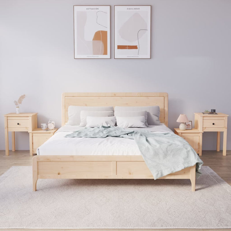 vidaXL Bedside Cabinets 2 pcs 79.5x38x65.5 cm Solid Wood Pine