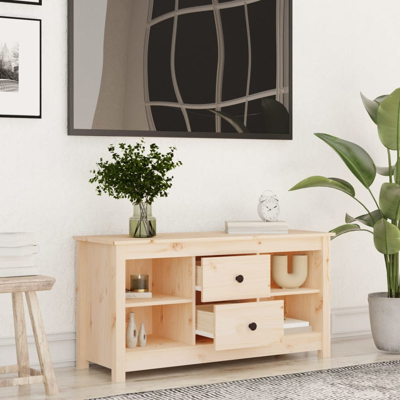 vidaXL TV Cabinet 103x36.5x52 cm Solid Wood Pine
