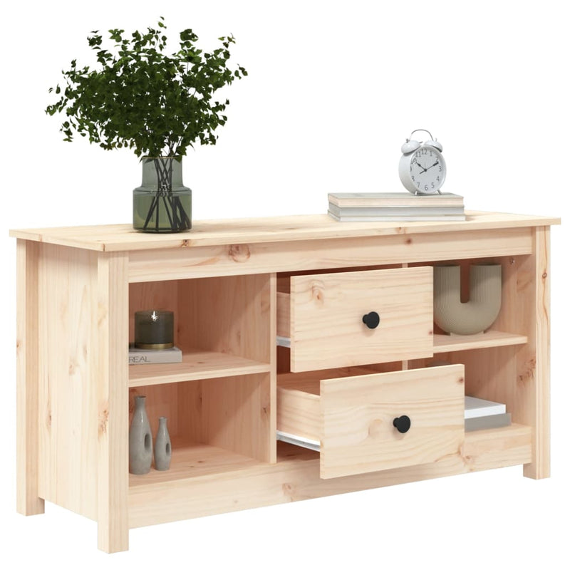vidaXL TV Cabinet 103x36.5x52 cm Solid Wood Pine