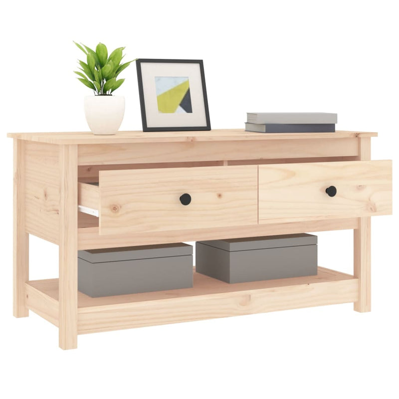 vidaXL Coffee Table 102x49x55 cm Solid Wood Pine